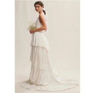 NWT loveshackfancy bridal sarabai gown in true white
